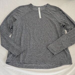Lululemon Gray Long Sleeve Crew Neck Top